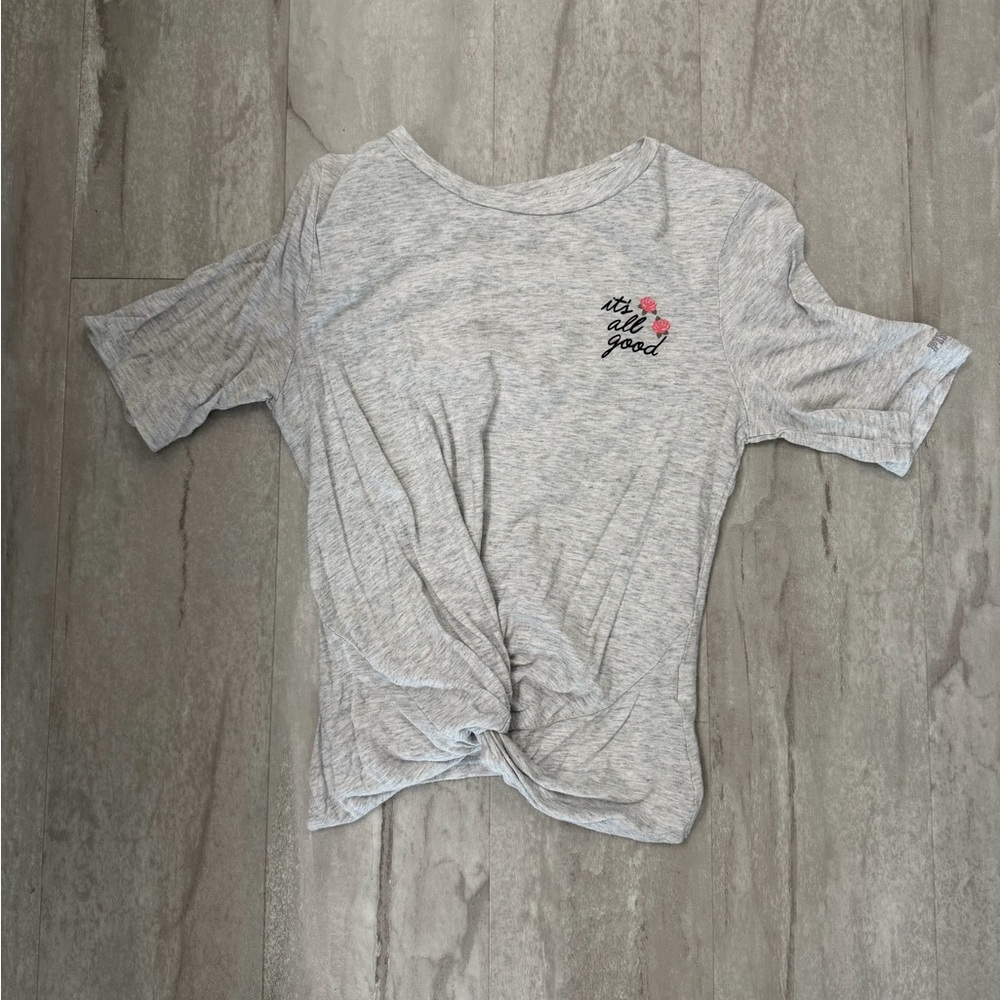 PINK Victoria's Gray and Black twist front tee bundle